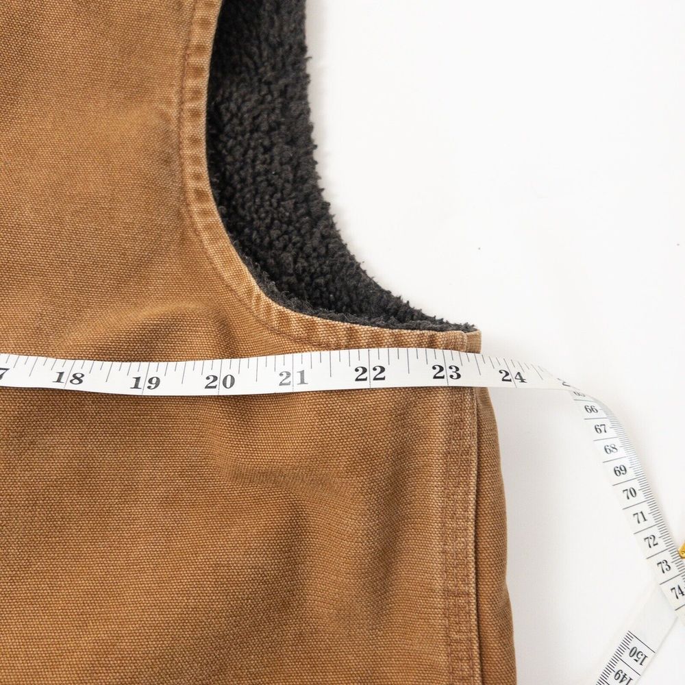Carhartt Sherpa Lined Duck Vest Mens Large Tall Made In Mexico - Picture 5 of 6
